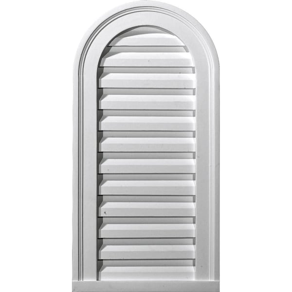 Ekena Millwork Cathedral Urethane Gable Vent Louver, Functional, 18"W x 28"H GVCA18X28F - main